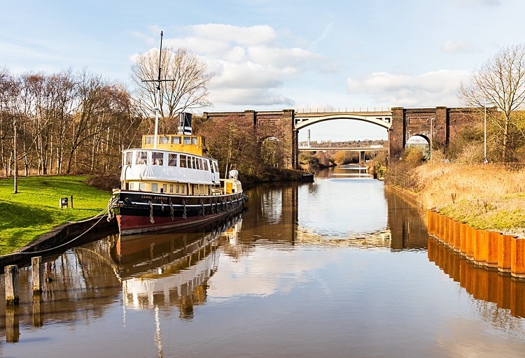SS Daniel Adamson 'The Danny' on the R Weaver near Frodsham - Other Cheshire Locations
