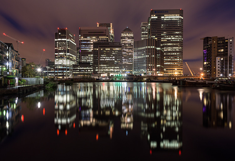 Canary Wharf reflections in Blackwall Basin (2) - Other locations