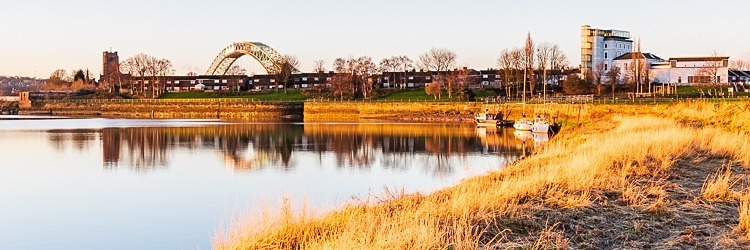 Runcorn Bridge and St Mary's Church, Widnes (2) - Other Cheshire Locations