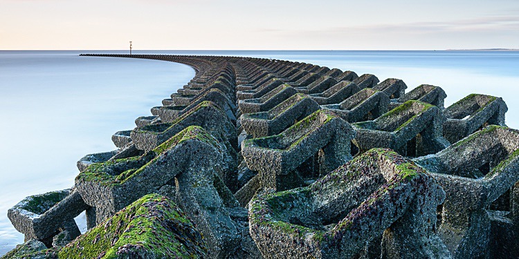 Sea defences by Perch Rock (2) - Merseyside