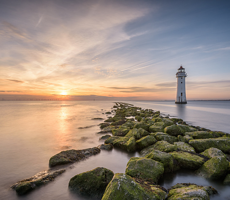 Sunset at Perch Rock Lighthouse (1) - Merseyside