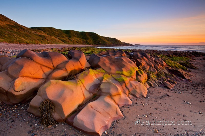 White Strand Beach Rocks - Isle of Man Seascapes
