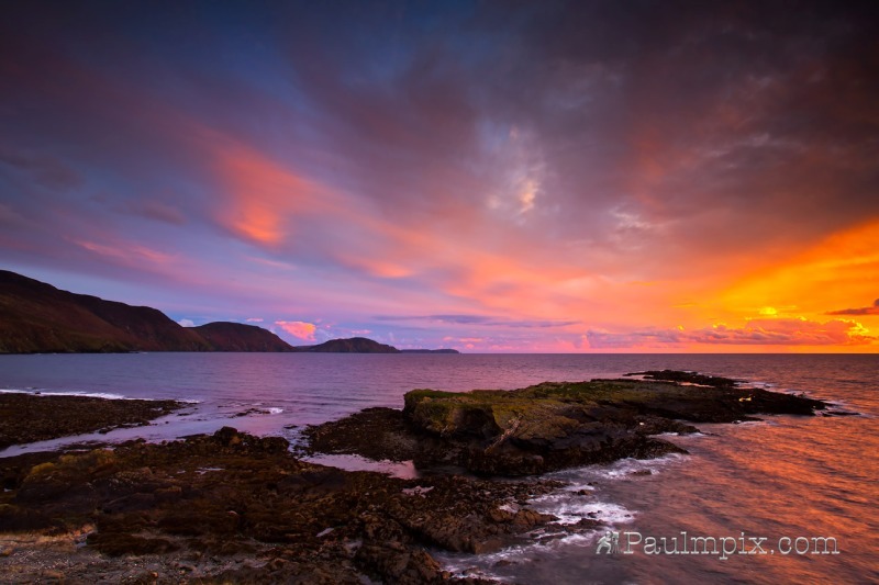 Niarbyl Fire in the Sky - Isle of Man Seascapes