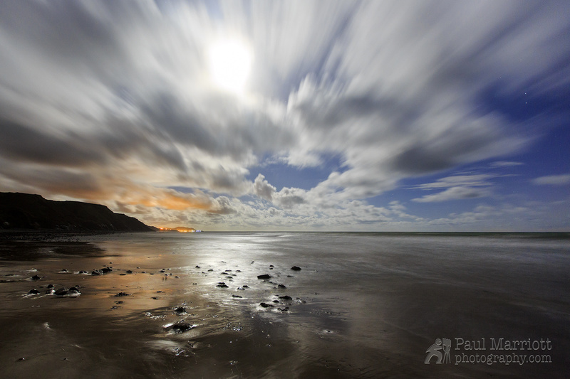 Under the Light of the Moon - Isle of Man Seascapes
