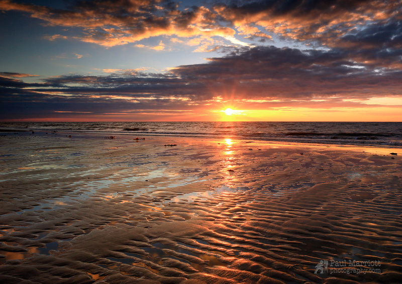 Jurby October Sunset - Isle of Man Seascapes