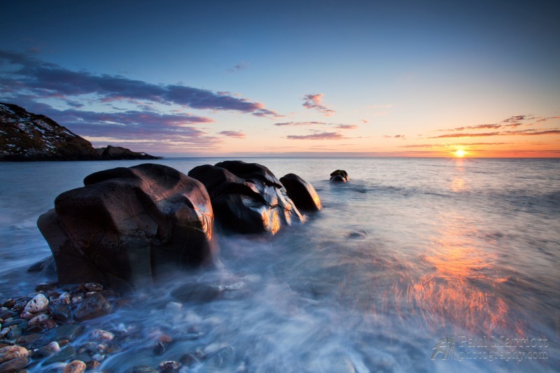 Glen Maye Spring Sunset - Isle of Man Seascapes