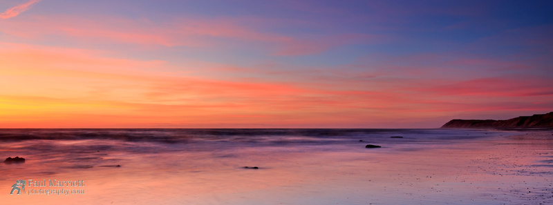 Glen Wyllin sunset - Isle of Man Seascapes