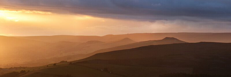 Stanage Edge Sunset - Panoramas