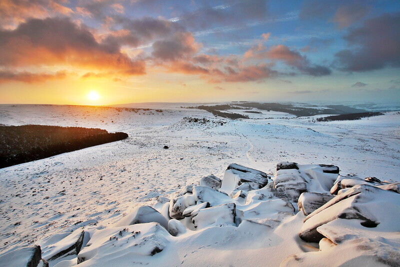 Higger Tor Snow - Peak District
