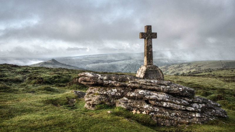 Cave Penney Cross on Corndon Tor, Dartmoor