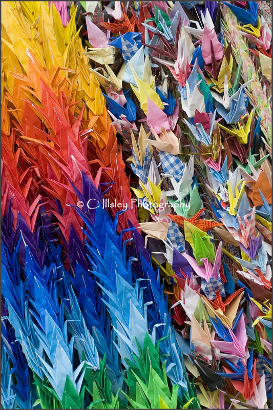 Origami-Kraniche - Abstrakte Bilder