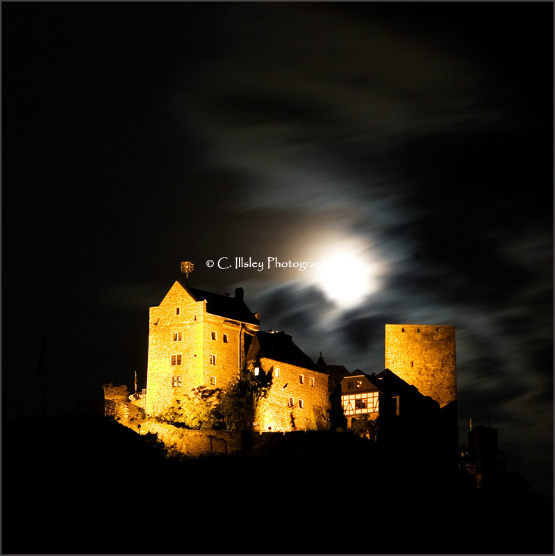 Vollmond über der Schönburg, Oberwesel - Deutschland