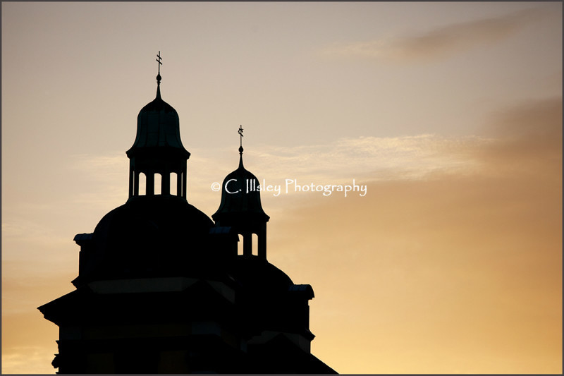 Die St. Andreas Kirche bei Sonnenuntergang - Düsseldorf