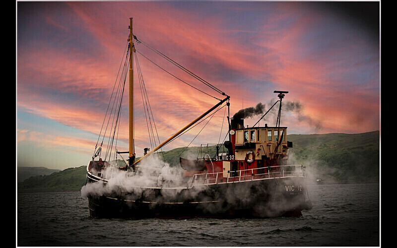 Clyde Puffer At Dusk - Matt Johnston