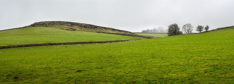 Minninglow Hill Emerging from the Mist - Derbyshire Landscapes