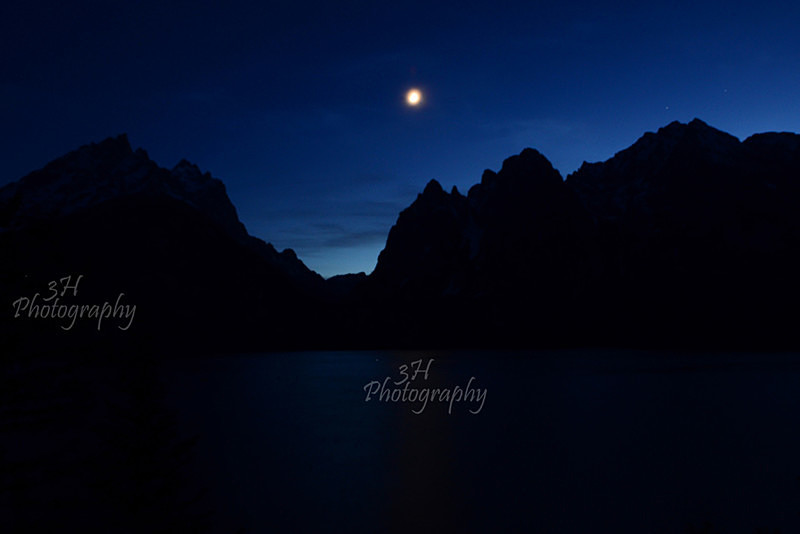 Nighttime at Jenny Lake - Grand Teton & Yellowstone National Park Landscapes
