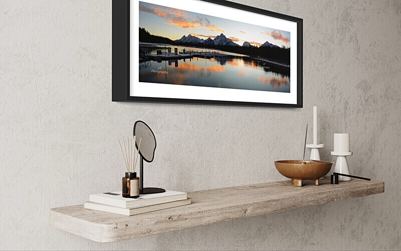 Colter Bay Sunset Panorama 2 - Finished Artwork