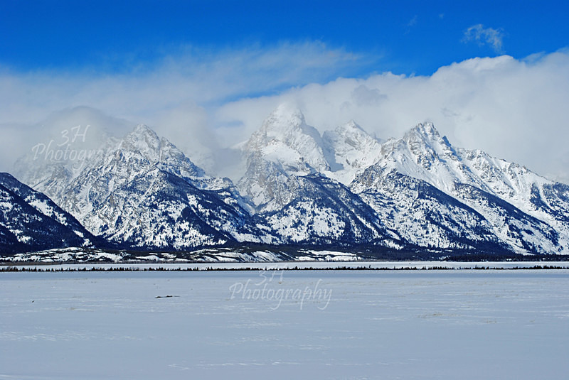 Winter Teton Range From Mormon Row - Grand Teton & Yellowstone National Park Landscapes