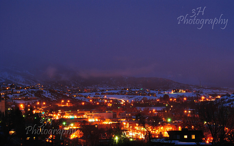 Downtown Steamboat  Night - Western U.S. Landscapes