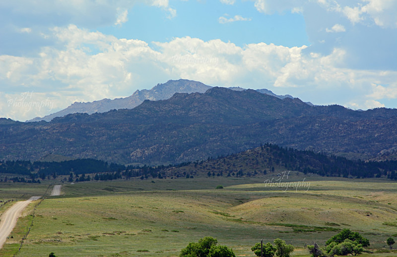 Laramie Peak Looms Behind Albany Peak - Wyoming Landscapes