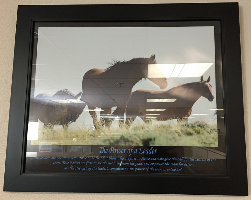 The Power of a Leader Framed - Inspirational Office & Classroom Art