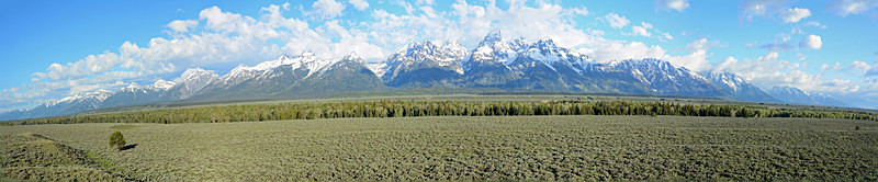 Teton Range_Panorama - Grand Teton & Yellowstone National Park Landscapes