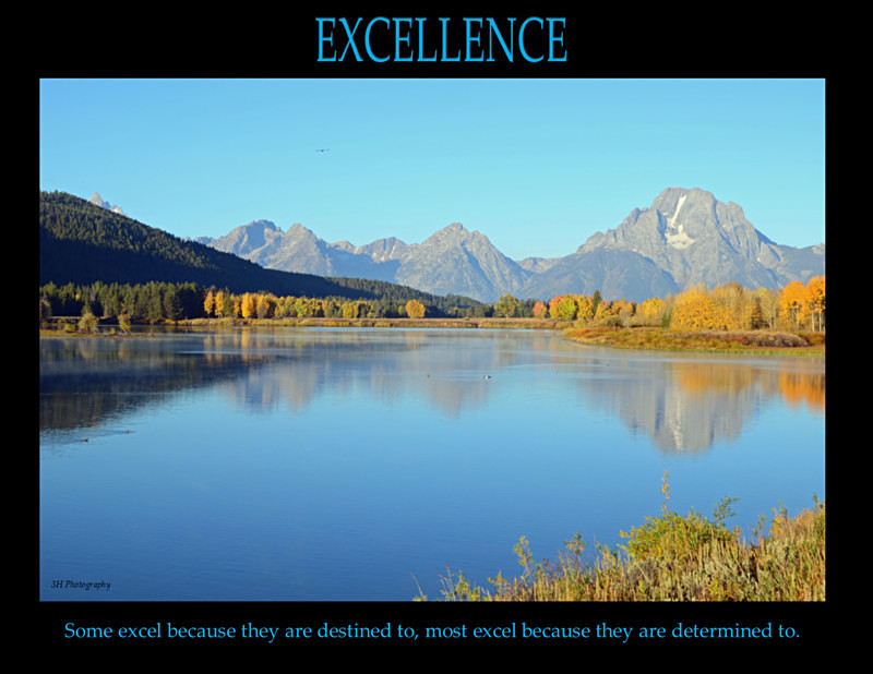 Excellence Poster Oxbow Fall - Inspirational Office & Classroom Art