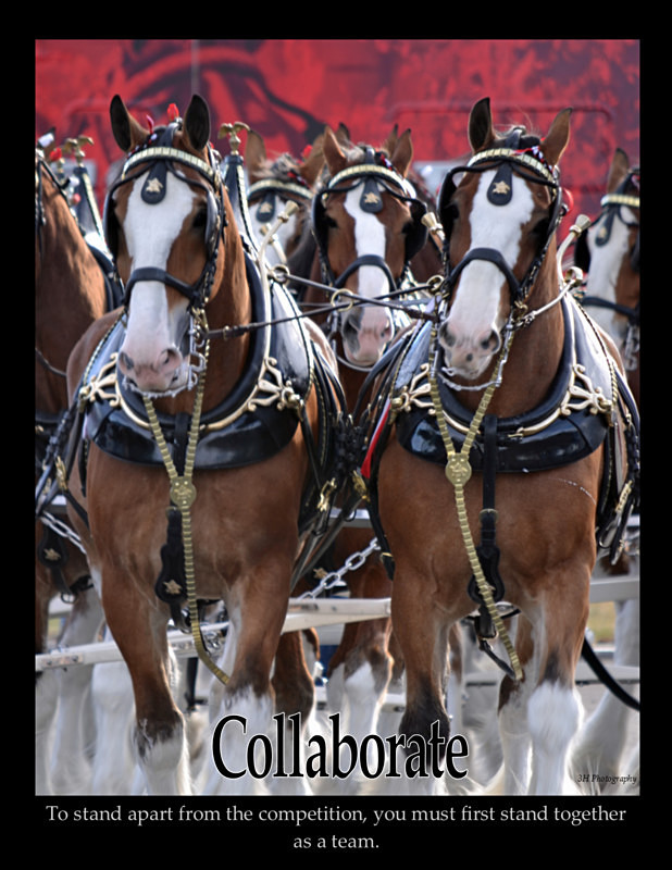Collaborate Poster with Border 2 JULY 2016 - Inspirational Office & Classroom Art
