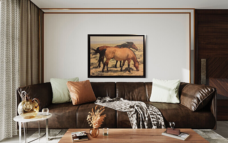 Wind River Buddies - 48x60 Framed Canvas - Finished Artwork