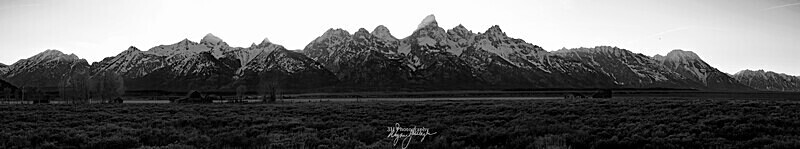 Teton Range_Barns_BW_Panorama1-Compressed - Grand Teton NP Spring Shoot - May 2025