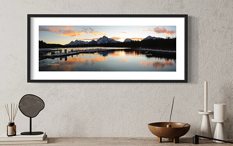 Colter Bay Sunset Panorama - Finished Artwork