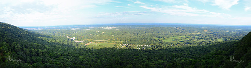 Lookout Mountain Panorama See 7 States - TN - Eastern U.S. Landscapes