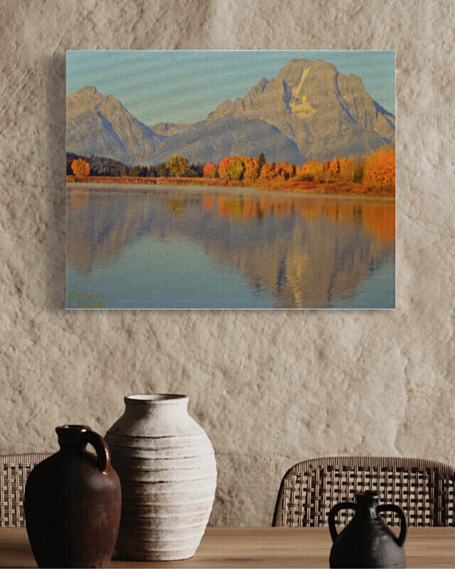 Mt Moran Morning Canvas - Finished Artwork
