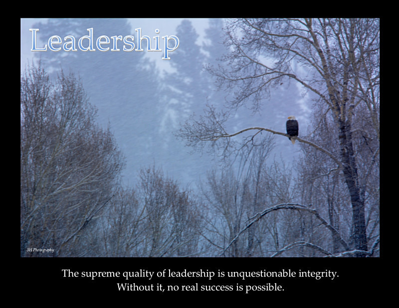 Leadership Poster with Border JULY 2016 - Inspirational Office & Classroom Art