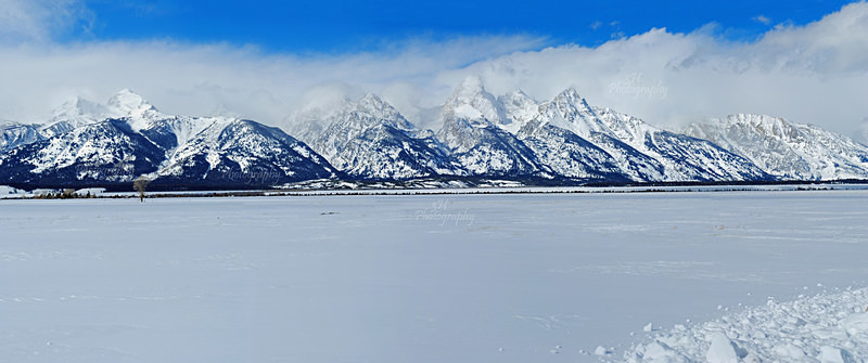 Winter Teton Range Panorama - Grand Teton & Yellowstone National Park Landscapes
