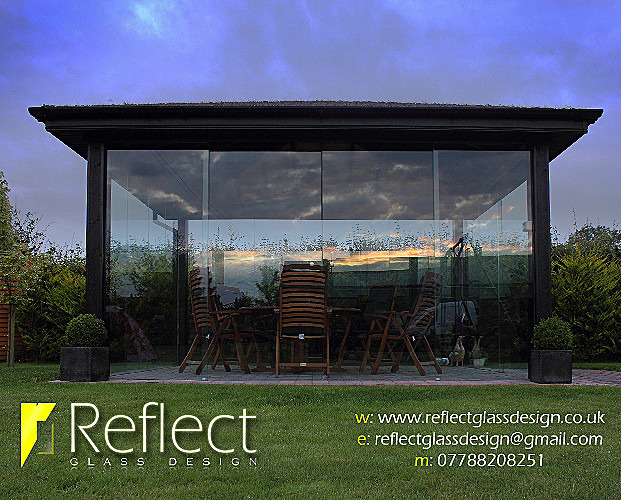 Reflect Glass Design Gazeebo with frameless glazing A - Private Client CM2