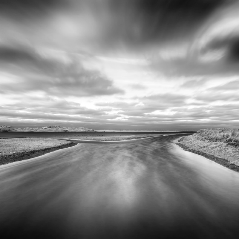 Sea Meets Sky - Black & White