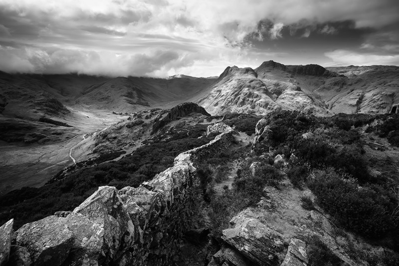 The Langdale Run - Black & White