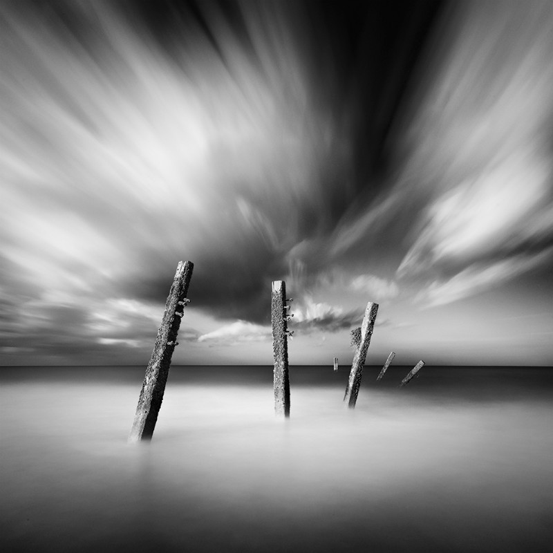 Last Groyne Standing - Black & White