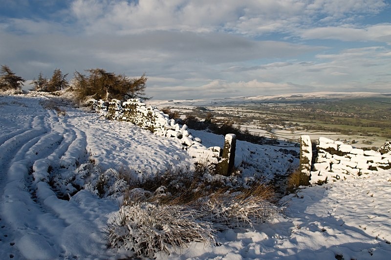 Moorland Gate in Snow - High Moorland