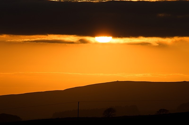Sunset Over Round Hill - High Moorland