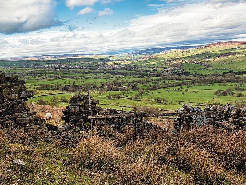 Addingham Moorside from Ilkley Moor - High Moorland