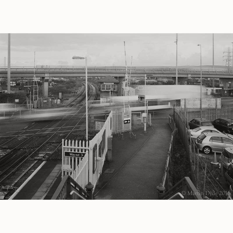 Signal box and flyover from Newhaven Station | The Silver Monochrome: black-and-white film photography by Martin Dyde