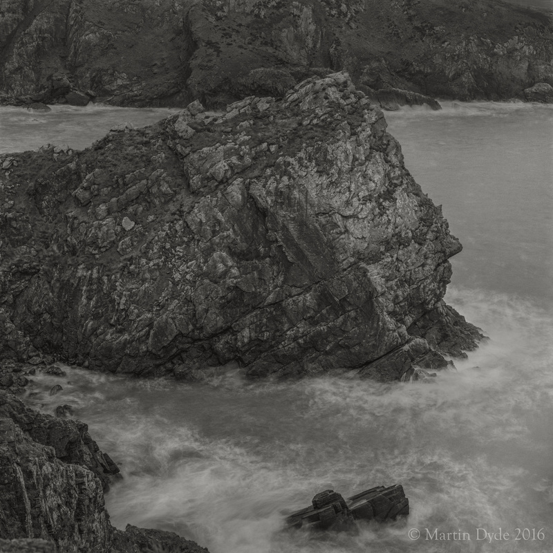 Cliff study 7, near Abercastle, St. Davids Peninsula, Pembrokeshire, Wales | The Silver Monochrome: black-and-white film photography by Martin Dyde