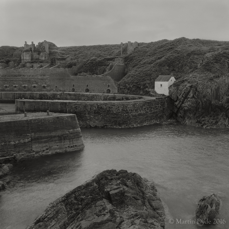Cliff study 13, Porthgain Harbour Entrance, St. Davids, Pembrokeshire | The Silver Monochrome: black-and-white film photography by Martin Dyde