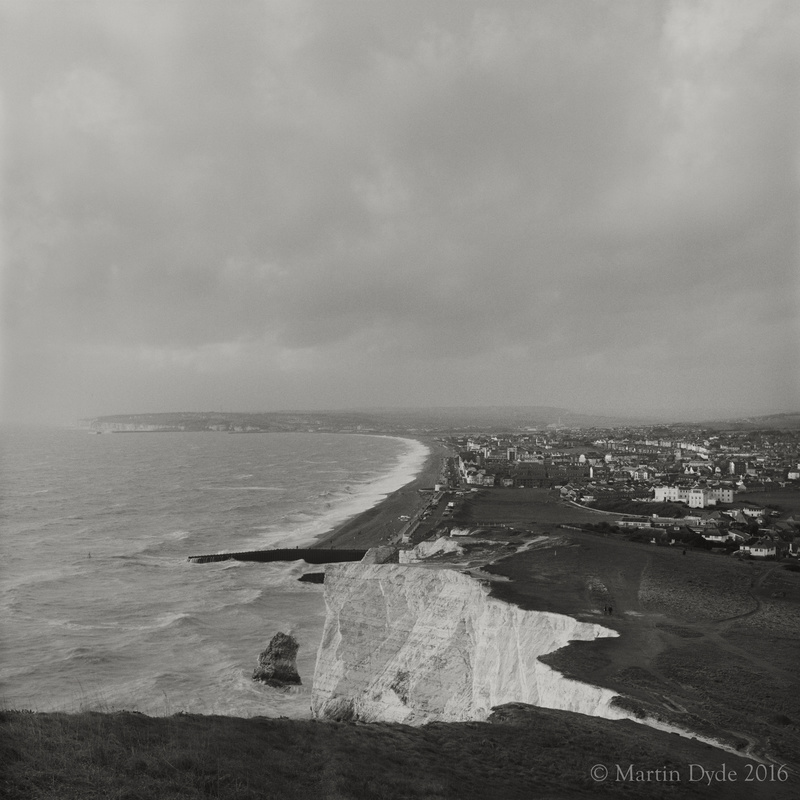 Seaford Town from Seaford Head | The Silver Monochrome: black-and-white film photography by Martin Dyde