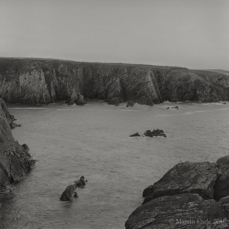 Cliff study 3, Porthclais, St. Davids Peninsula, Pembrokeshire, Wales | The Silver Monochrome: black-and-white film photography by Martin Dyde