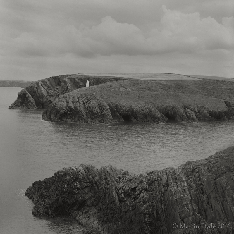 Cliff study 9, Porthgain Harbour Entrance, St. Davids, Pembrokeshire | The Silver Monochrome: black-and-white film photography by Martin Dyde