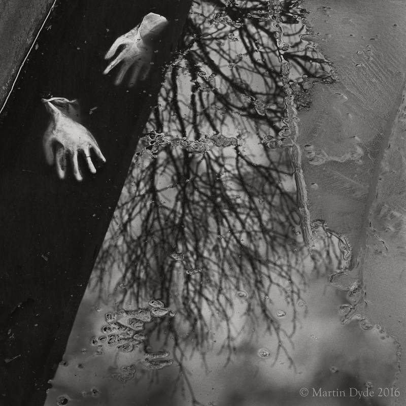 Gloves frozen in canal barge, Warwickshire, England | The Silver Monochrome: black-and-white film photography by Martin Dyde