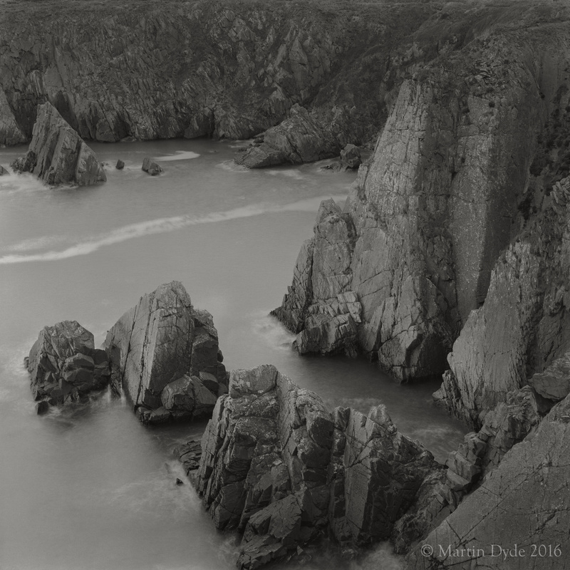 Cliff study 2, Porthclais, St. Davids Peninsula, Pembrokeshire, Wales | The Silver Monochrome: black-and-white film photography by Martin Dyde